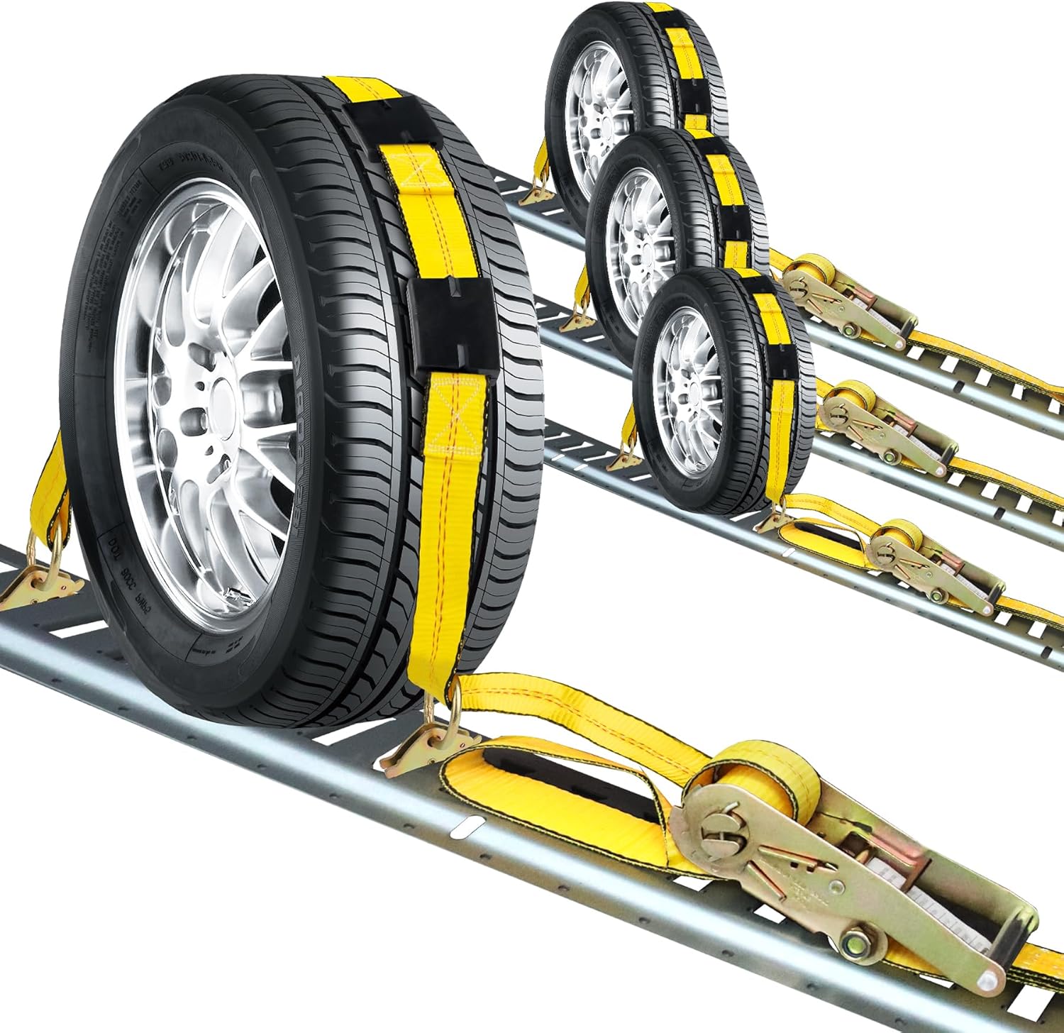E Track Tire Straps for Trailer Heavy Duty 2