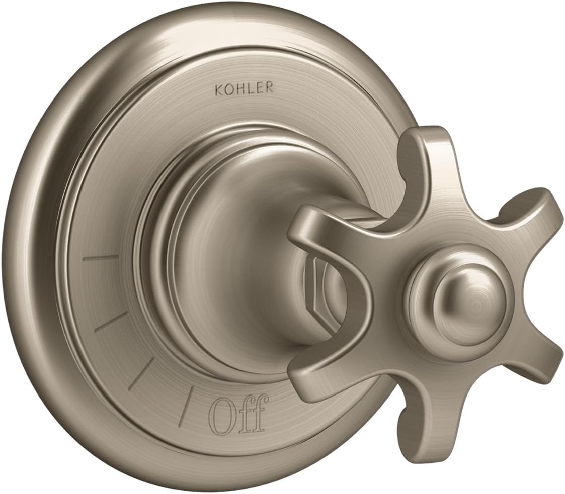 KOHLER K-T72771-3M-CP Artifacts Volume Valve Trim with Prong Handle, Polished Chrome
