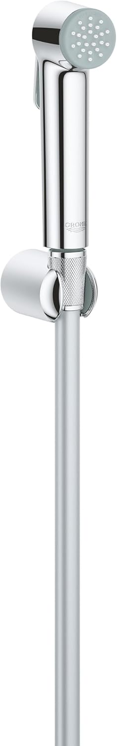 GROHE Vitalio Trigger Spray 30 - Wall Holder Set with Trigger Control Hand Shower (Hand Shower 36mm, TwistFree Shower Hose 1.25m, Wall Shower Holder 40mm), High Pressure Min. 1.0 Bar, Chrome, 26175001