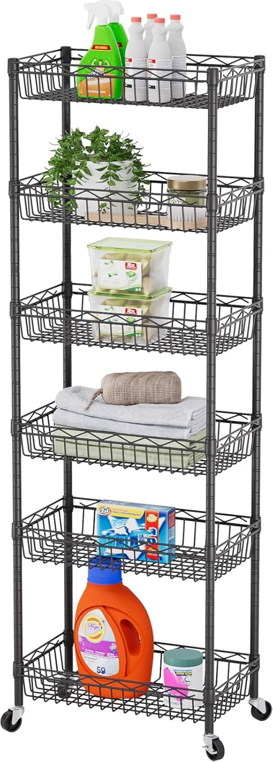 SINGAYE 5 Adjustable Heavy Duty Garage Shelving Wire Shelves Metal Standing Units Bathroom Organizers and Storage Shelf Closet Metal Pantry Kitchen 18