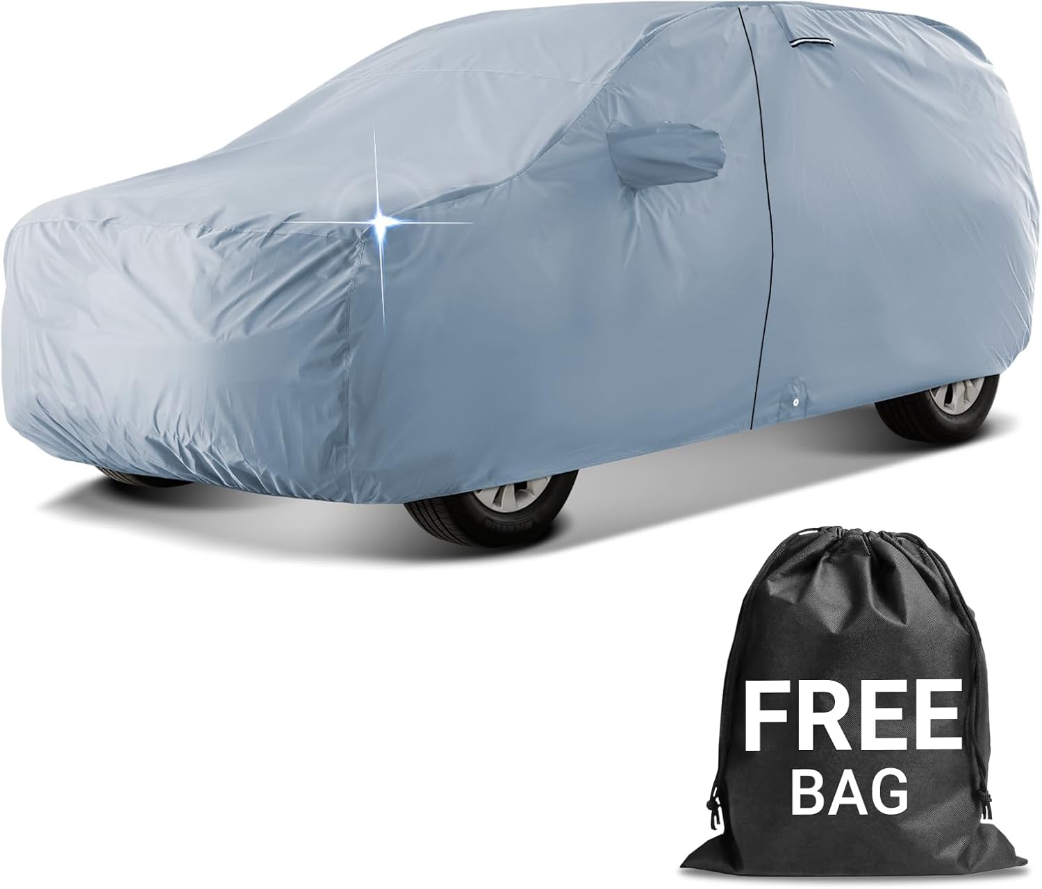iCarCover Premium SUV Cover for 1978-1996 Ford Bronco with Spare Tire Heavy Duty Waterproof All-Weather Automobiles Custom Fit Indoor Outdoor UV Snow Protection Covers with Straps and Bag