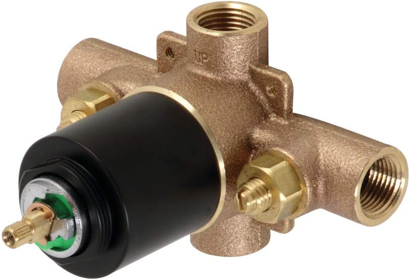Kingston Brass KB650V Pressure Balanced Rough-In Tub and Shower Valve with Stops, Matte Black
