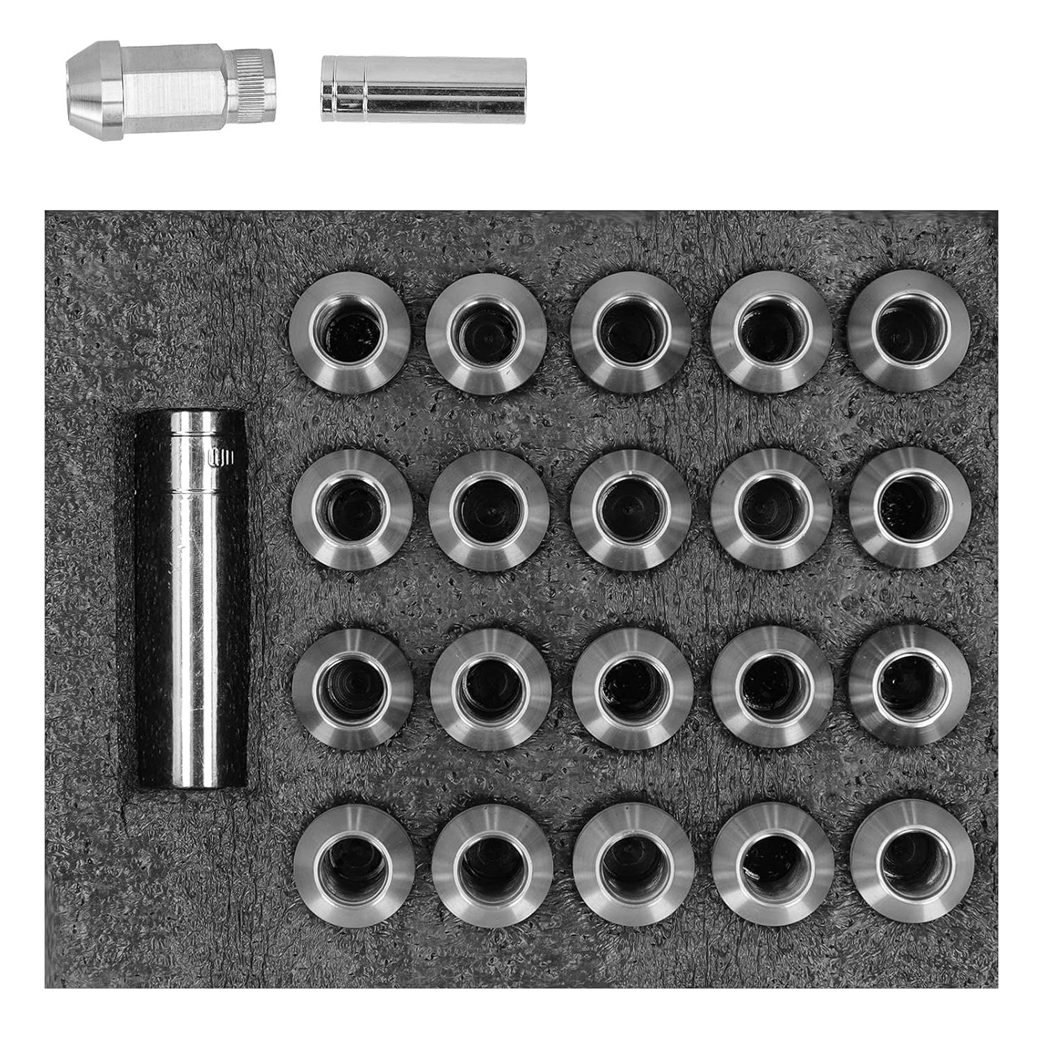 Aramox Lug Nuts, 20Pcs T304 Stainless Steel Wheel Lug Nuts M14x1.5 Thread 2in Height Anti- Locking Lug