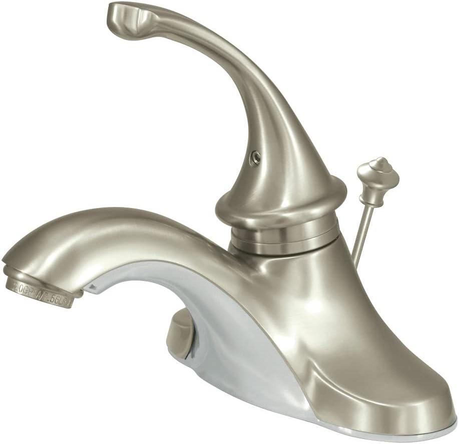 Kingston Brass KB3542GL Georgian 4-Inch Centerset Lavatory Faucet with Brass Pop-Up, Polished Brass