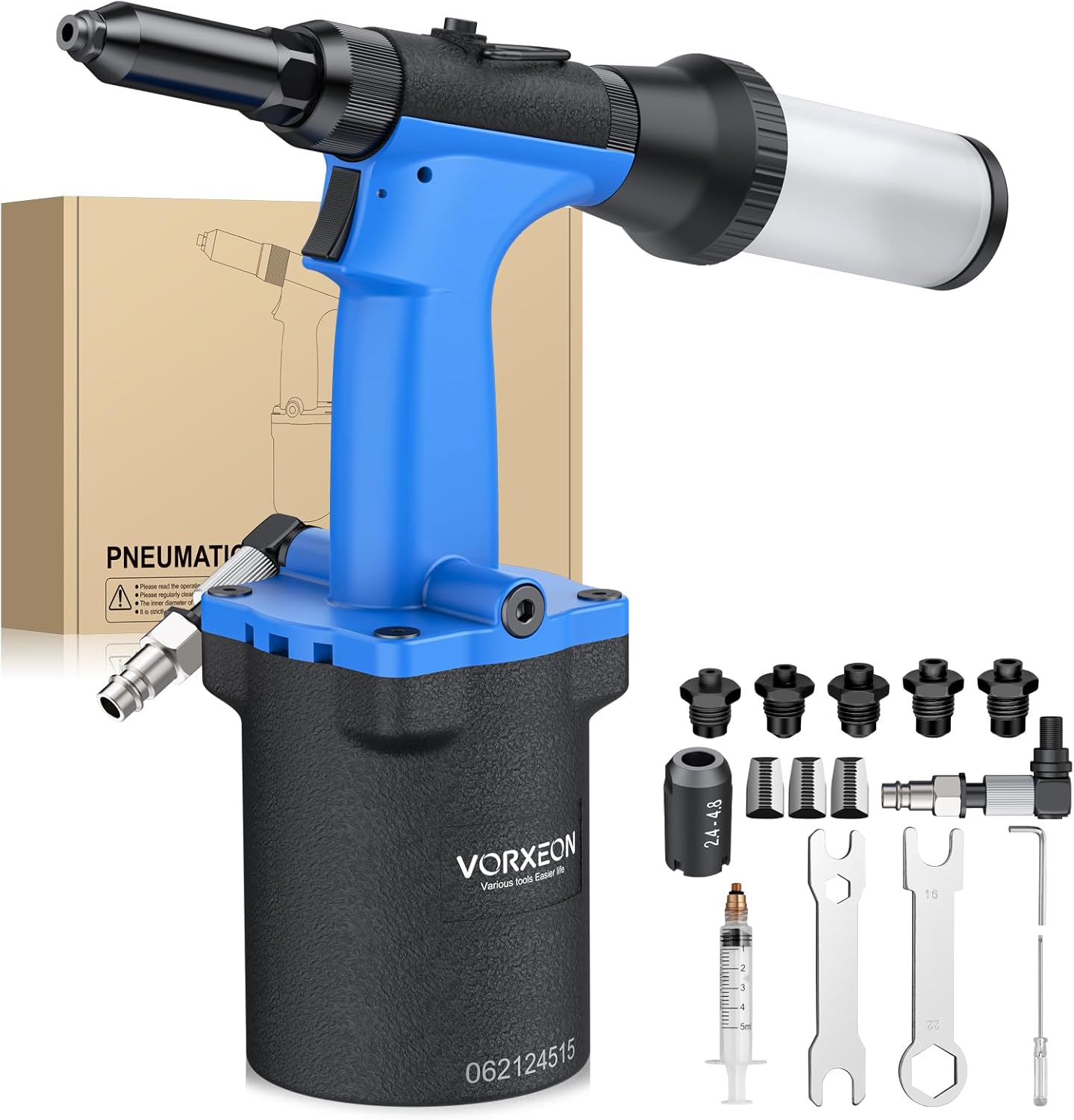 Self-Suction Pneumatic Rivet Gun Kit 3/32
