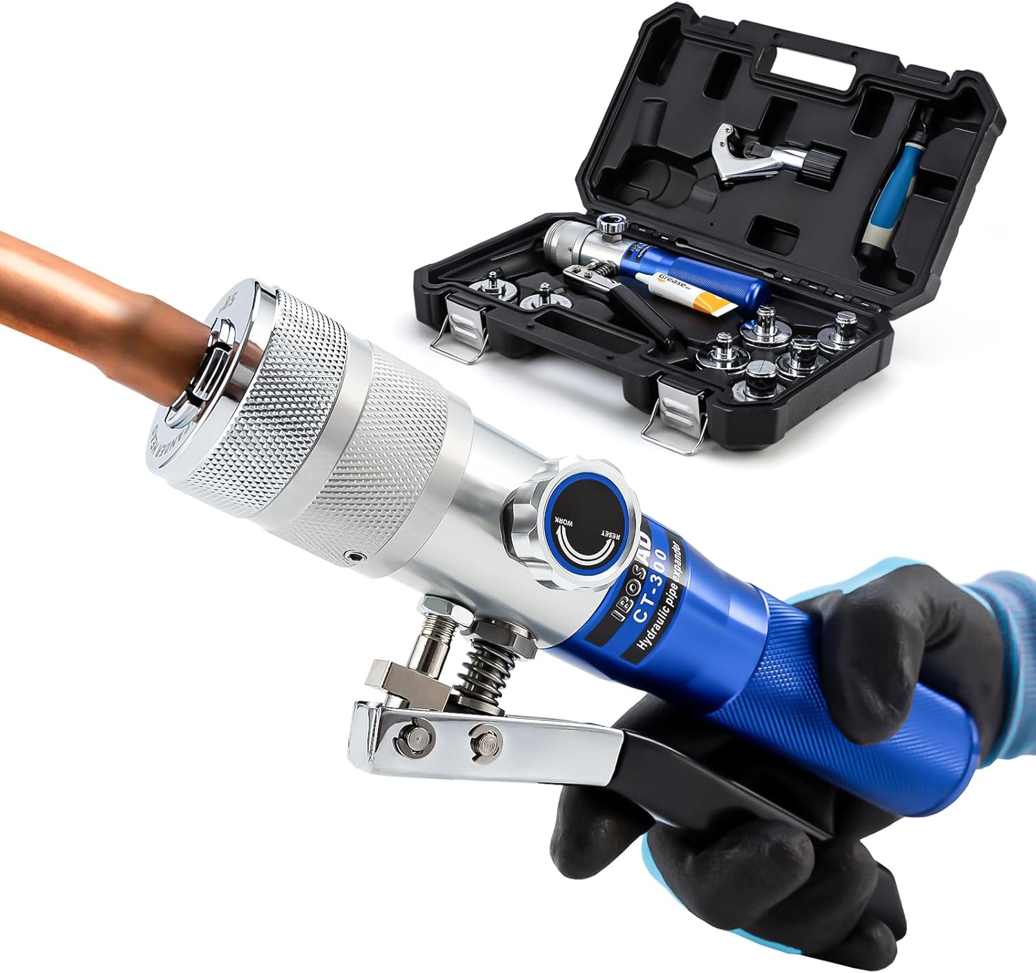 IBOSAD HVAC Hydraulic SWAGING tool kit for copper tubing Expanding 3/8 inch to 1-1/8 inch