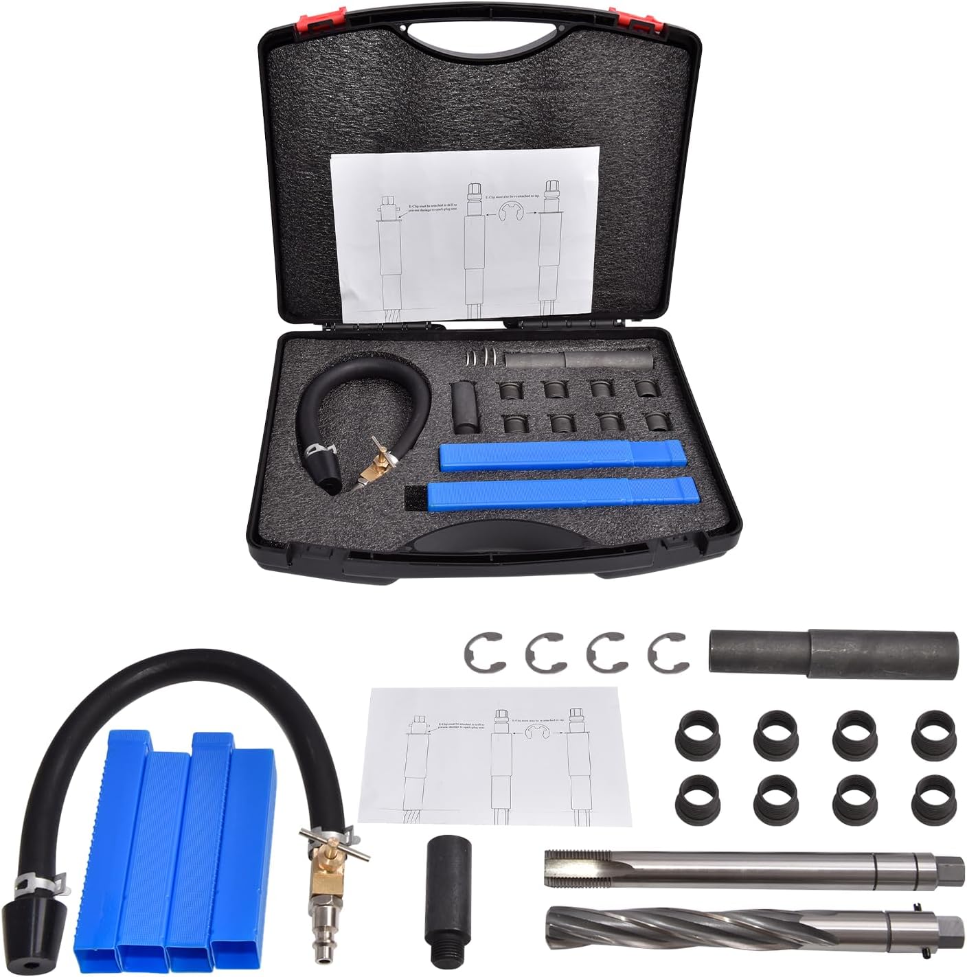 39300 3-Valve M16x1.5 Sparkplug Insert Repair Kit Compatible with Ford Triton 3 Valve 4.6L, 5.4L and 6.8L Engines 2004-2008, Used for Repairing Spark Plug Threads in Cylinder