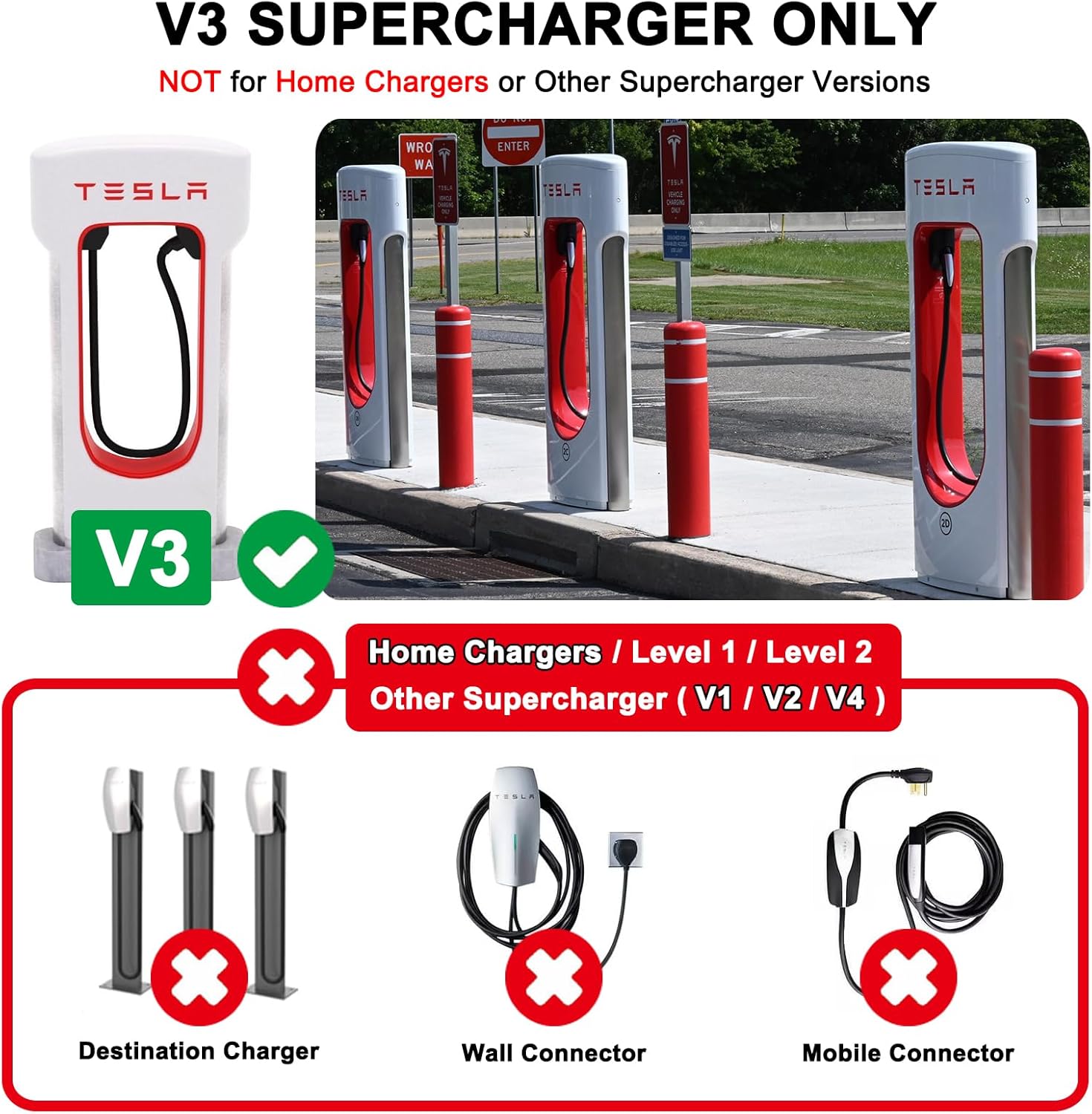 Tesla Supercharger Adapter, NACS to CCS Adapter, Fast Charge Your CCS1 EV at Tesla Superchargers, Electric Vehicle Charging Adapter for Ford, Rivian, GM, Volvo and Polestar EVs