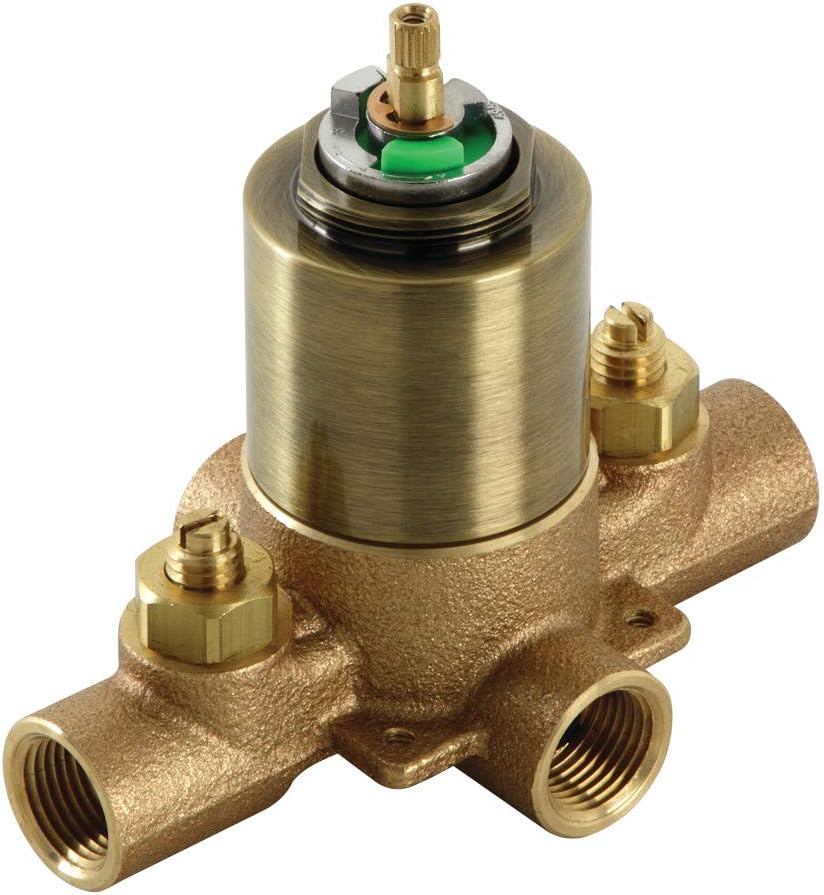 Kingston Brass KB650V Pressure Balanced Rough-In Tub and Shower Valve with Stops, Matte Black