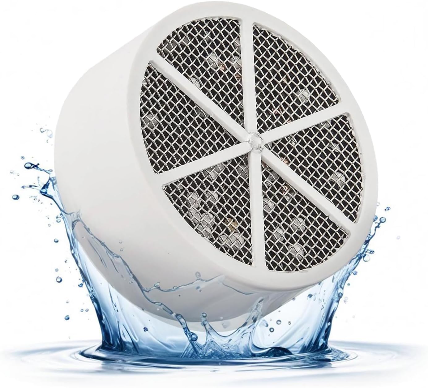 Crystal Quest Bath Ball Replacement Cartridge – Removes Chlorine, PFAS & Odors – Easy-to-Install Water Filter – Eco-Friendly, Durable & Skin-Safe – Built in the USA [6 Pack]