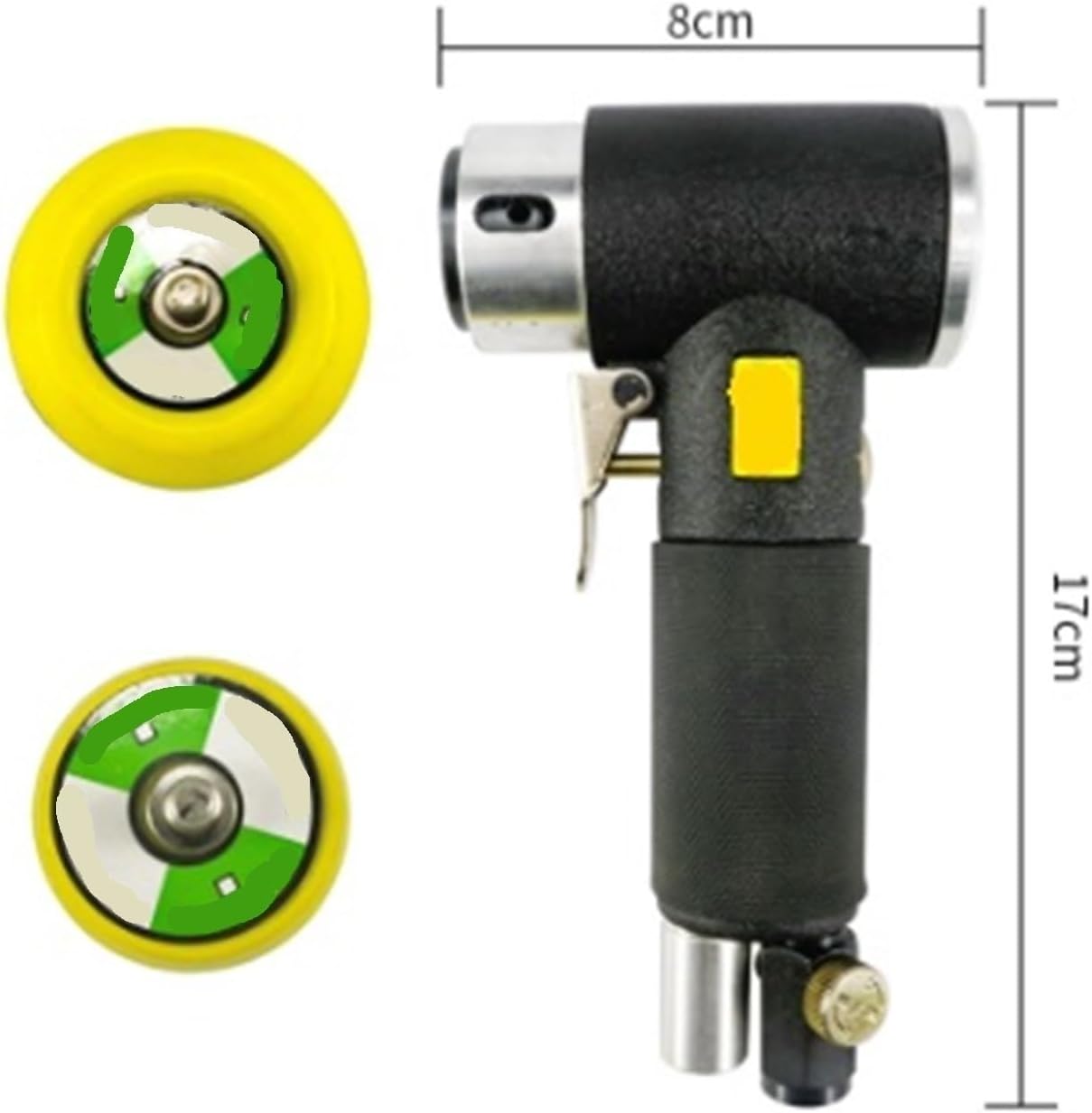 Buffer Polisher, Random Orbital Pneumatic Sander Mini Pneumatic Grinder For Car Polishing High Speed Pneumatic Grinding And Polishing Machine ,for Buffing,Sanding,Polishing(Black)