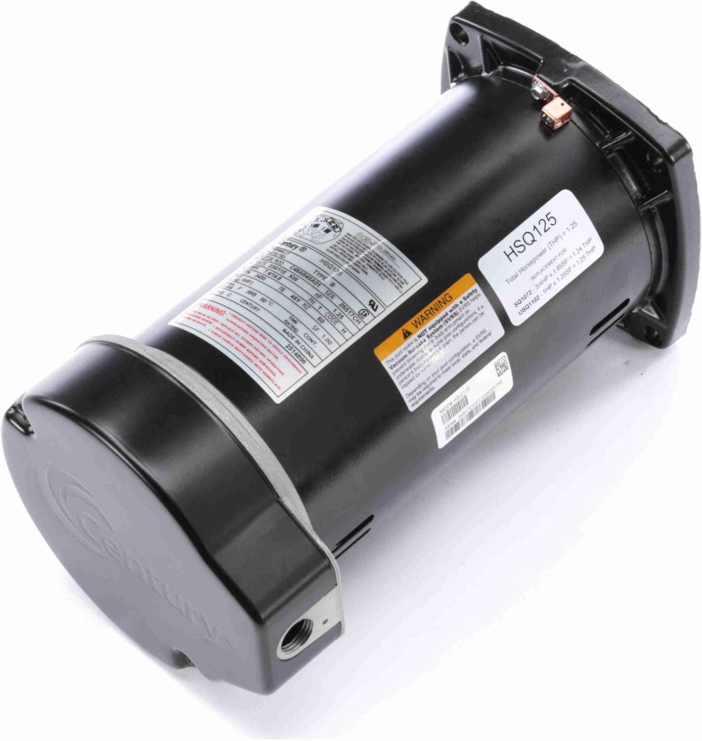 1.25 horsepower Square Flange Threaded Shaft Horizontal Pool Pump Motor