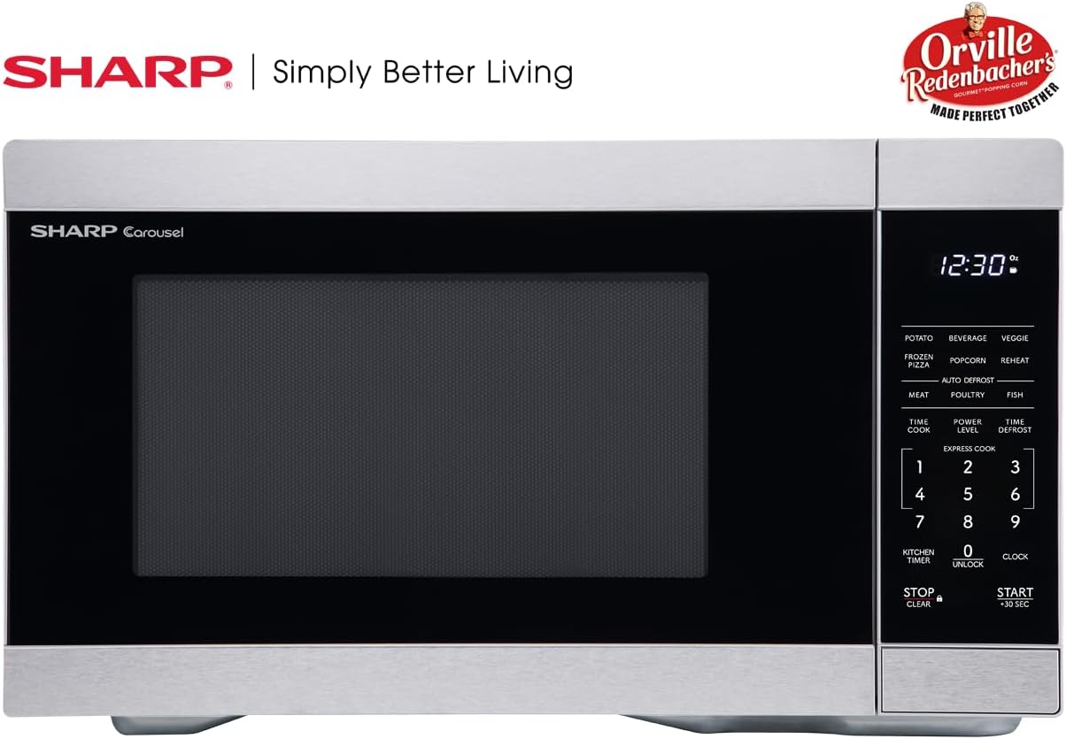 SHARP Countertop Microwave Oven with Removable 12.4