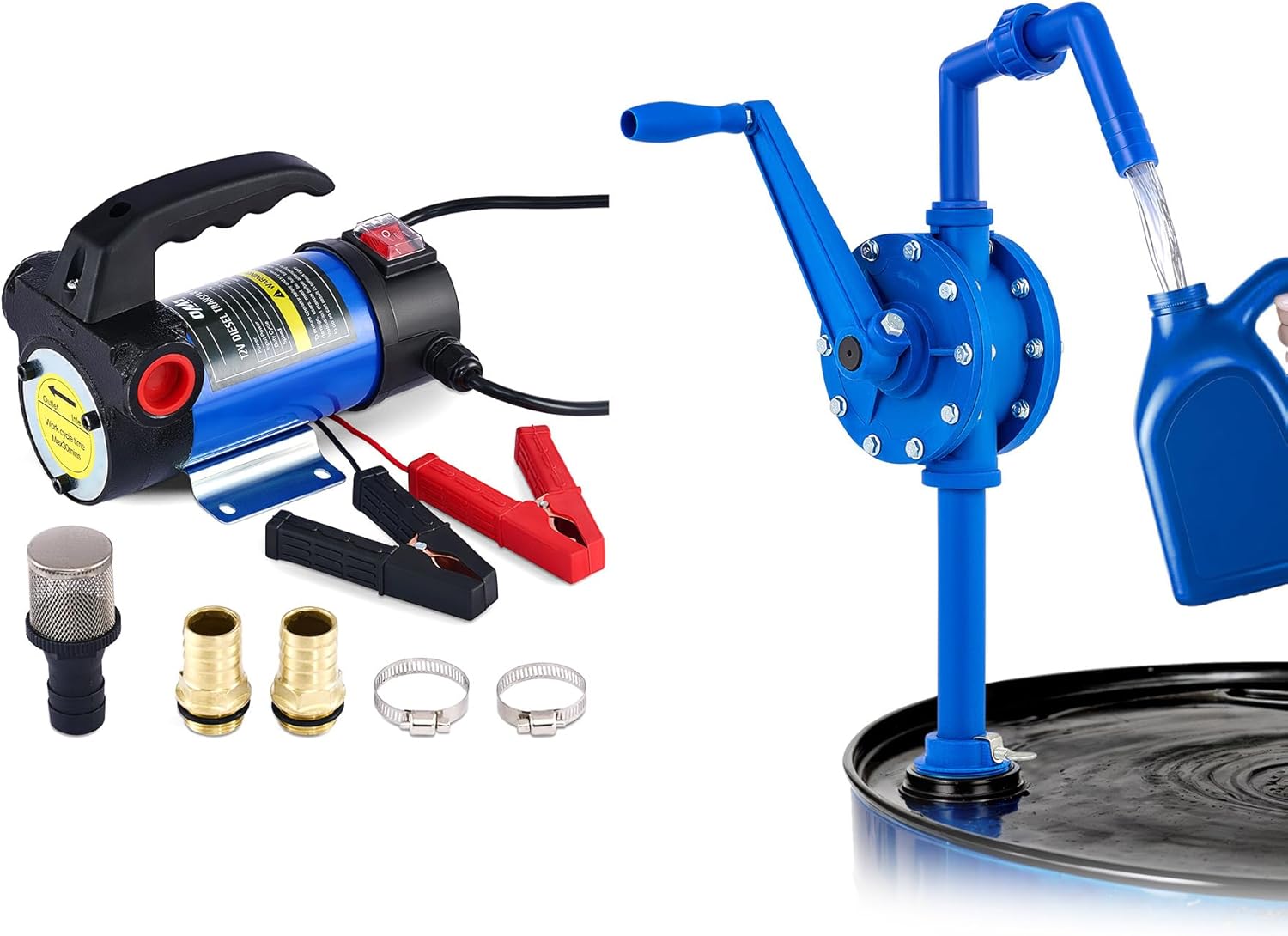 Orion Motor Tech Diesel Transfer Pump & 55 Gallon Drum Pump, Bundle