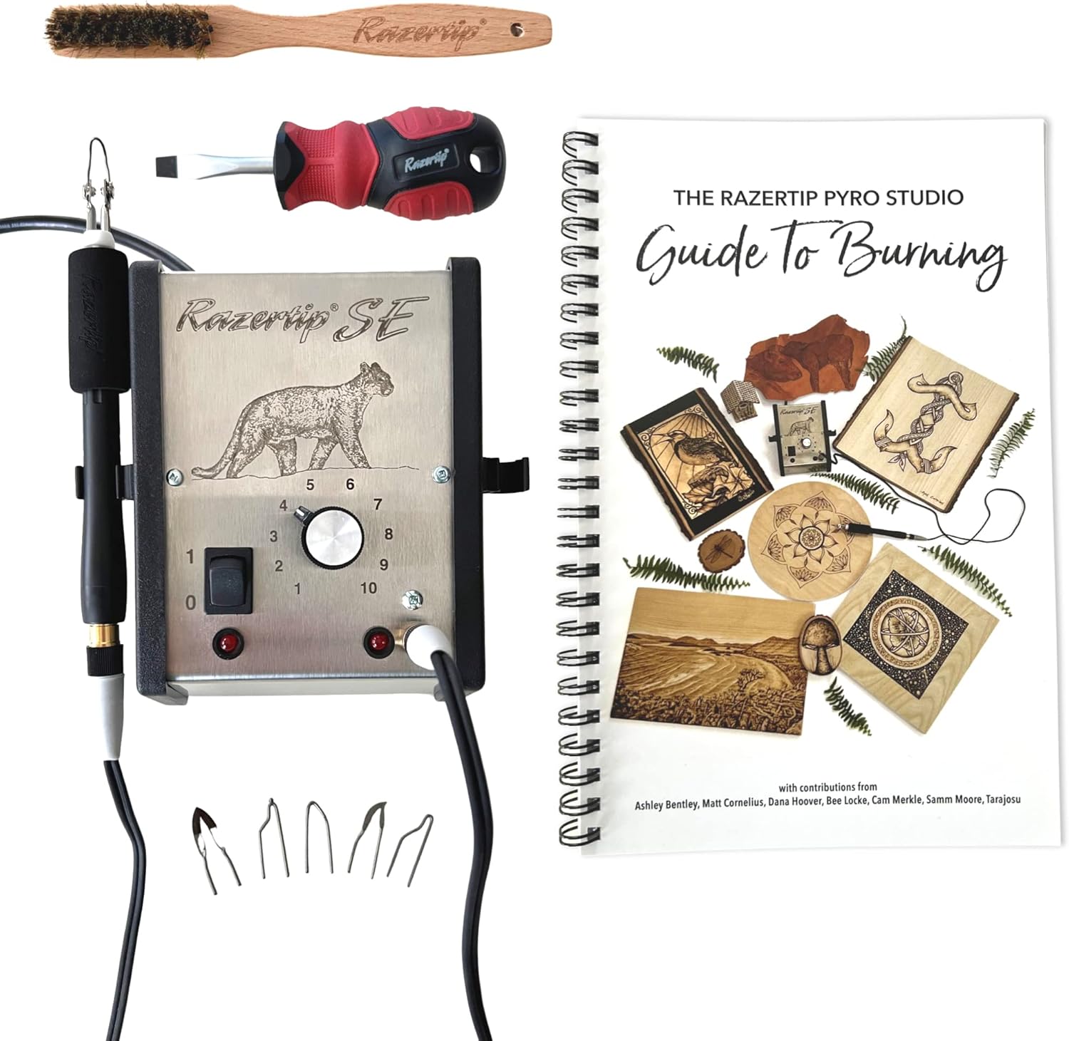 SE Pyrography Wood Burning Kit - Pyrograph Pen, Woodburning Tool System, Tips Tip Set, Pyrographic Pens, Beginners, Adults, Experts, DIY Crafting Tools