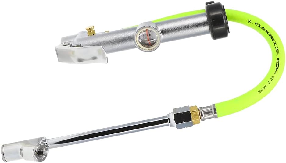 Flexzilla Inflator Kit with 3 ft. and 15 ft. Quick Connect Hose, Lock-On Chuck (0-170 PSI) - AL2025FZ-2