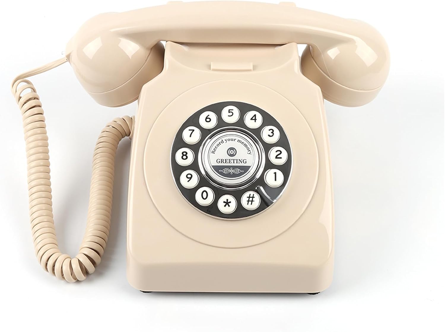 Voice Recording Audio Guest Book – Guest Book Phone for Weddings, Bridal Showers, Anniversaries | Retro Telephone Voice Recorder | USB Rechargeable Memory Phone | Unique Wedding Gift (Ivory)