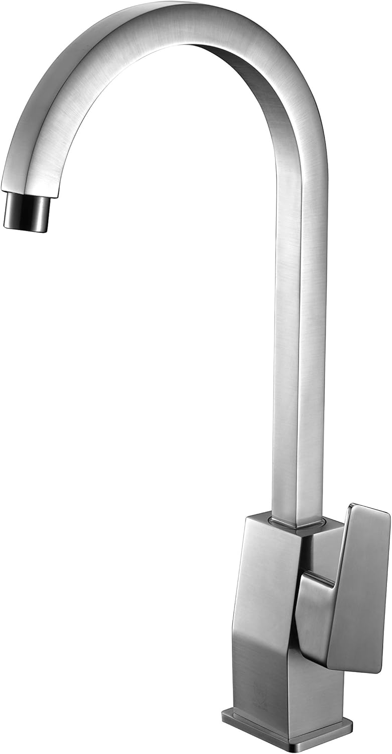 ALFI brand AB3470-PC Polished Chrome Gooseneck Single Hole Bathroom Faucet, 1.38