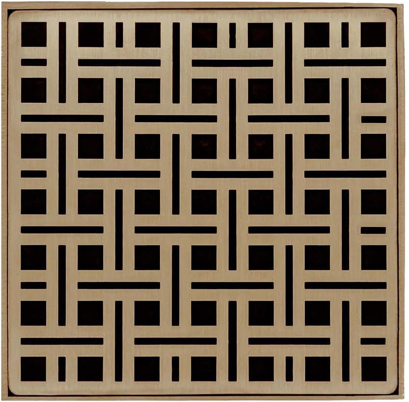 Infinity Drains VS 5 SB - 5” Decorative Top Plate - Weave Pattern for V 5, VD 5, VDB 5 in satin bronze