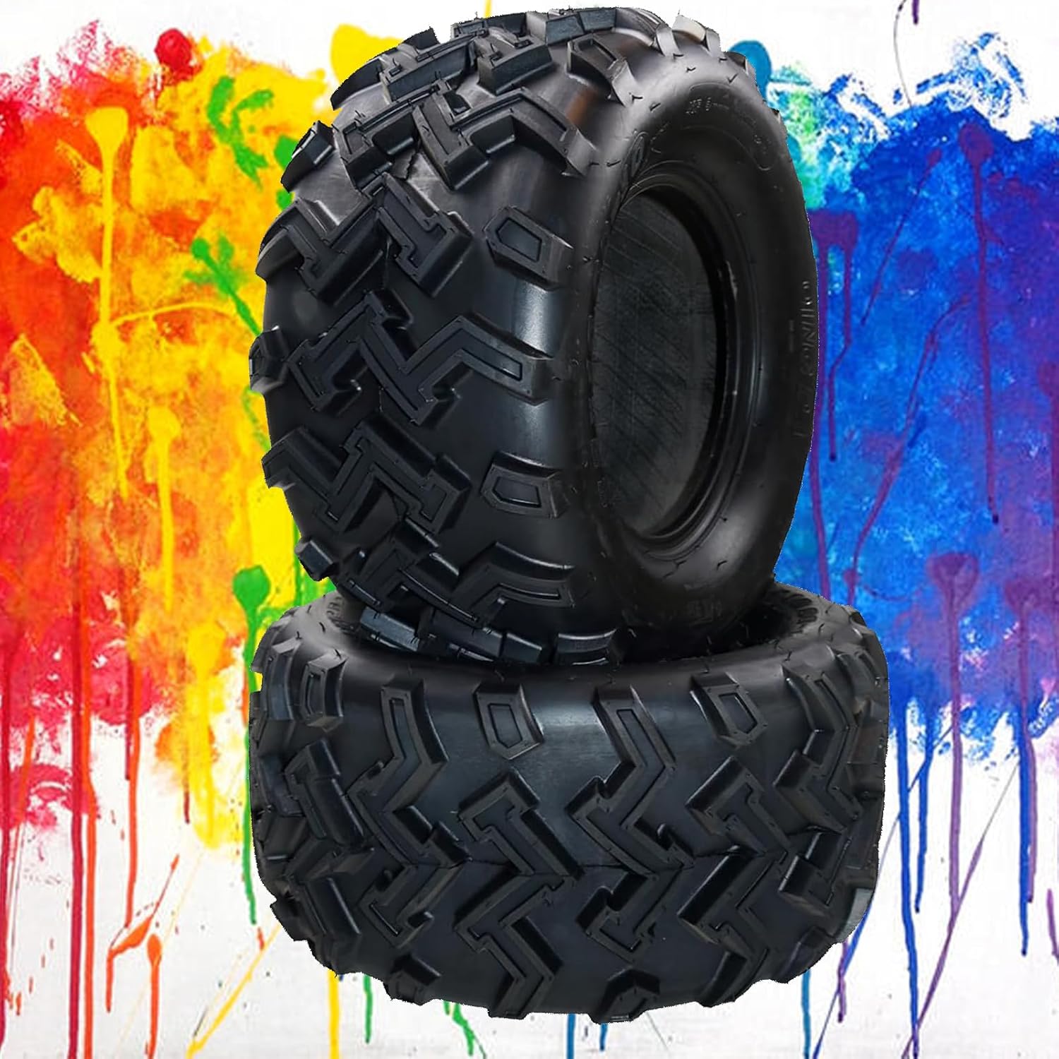 2 Pack ATV Tires 24X8.00-14 ATV Tires, 14 Rim ATV/UTV Tires, 4PR Mud Trail Tires(Set of 2, Tubeless)