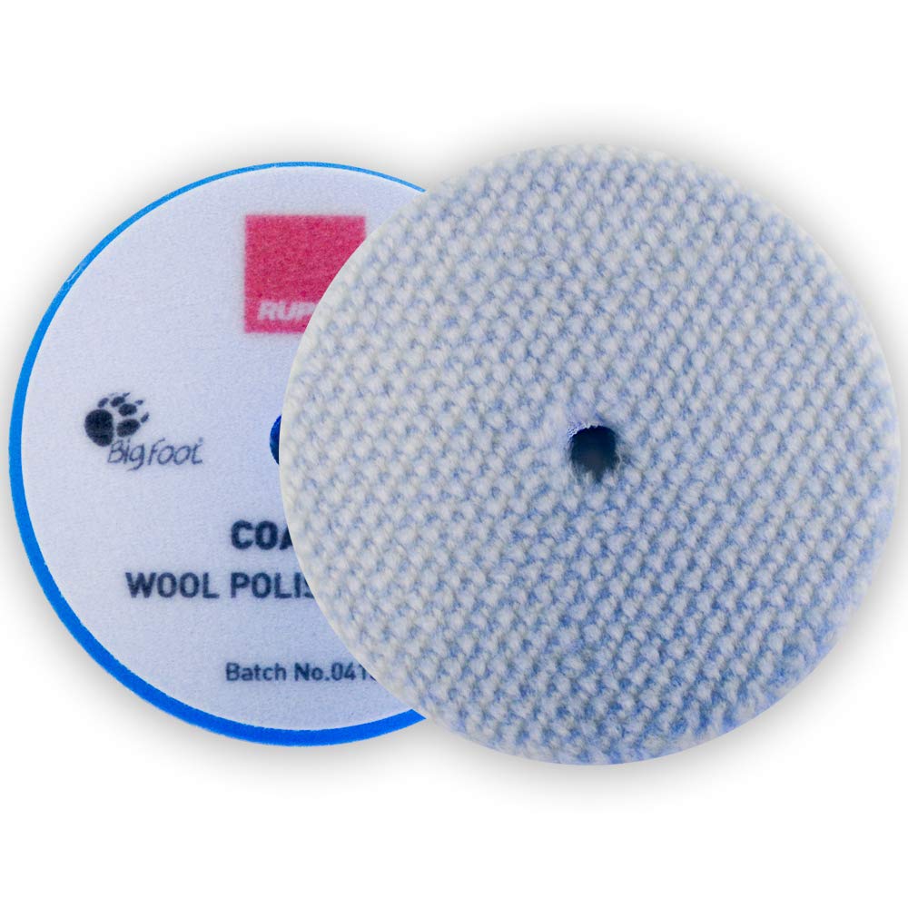 Rupes Coarse Blue Wool Pad 170mm/ 6.75in - 3 Pack - Polishing Pads - Excellent Cutting Power & Finishing Capabilities
