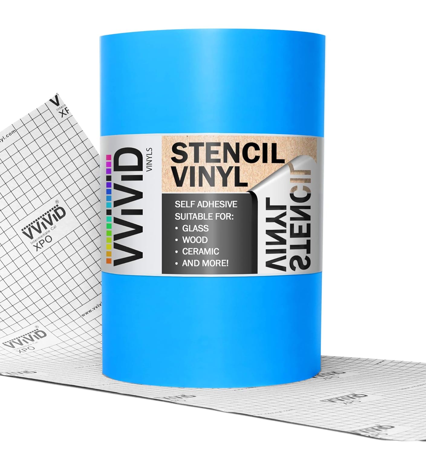 VViViD Blue Stencil Vinyl Masking Film with Anti-Bleed Technology (24
