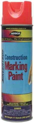 Aervoe 247 Fluorescent Orange Construction Marking Paint - 20-oz Cans (17-oz net weight) - 12 Can Case