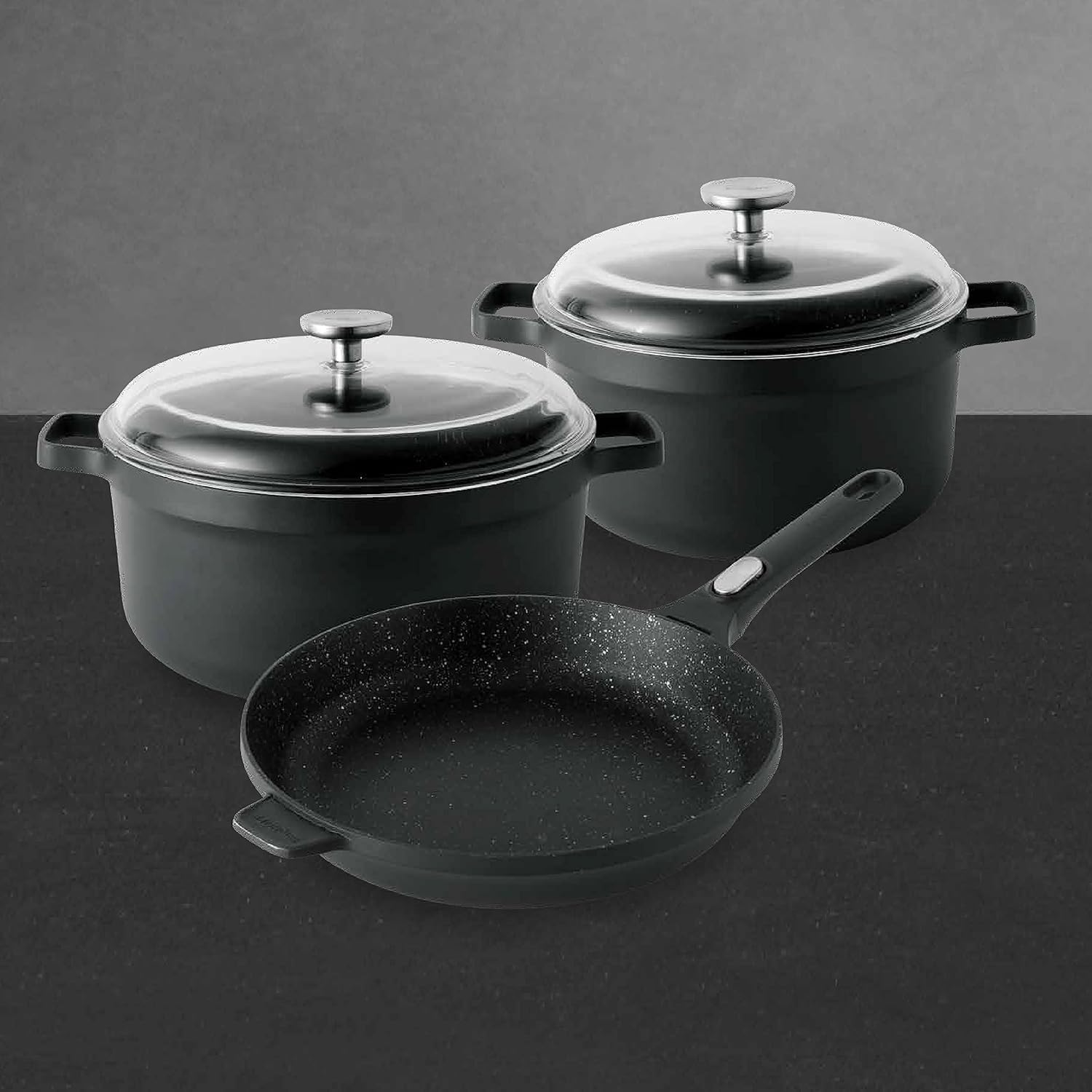 BergHOFF GEM 5Pc Non-stick Cookware Set, Best for Glass Top Cooktop and Gas Stove