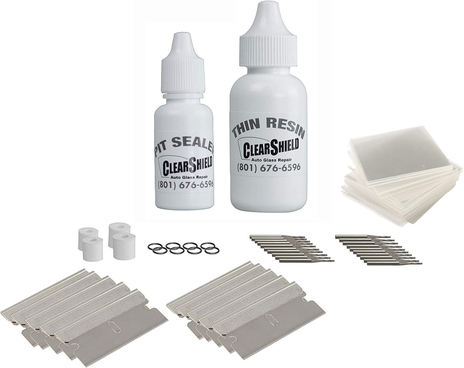 Clearshield Windshield Repair Kit Replenishment Pack - Window Rock Chip Repair Kit - Cracked Windshield Repair Kit - Auto Glass Repair Kit