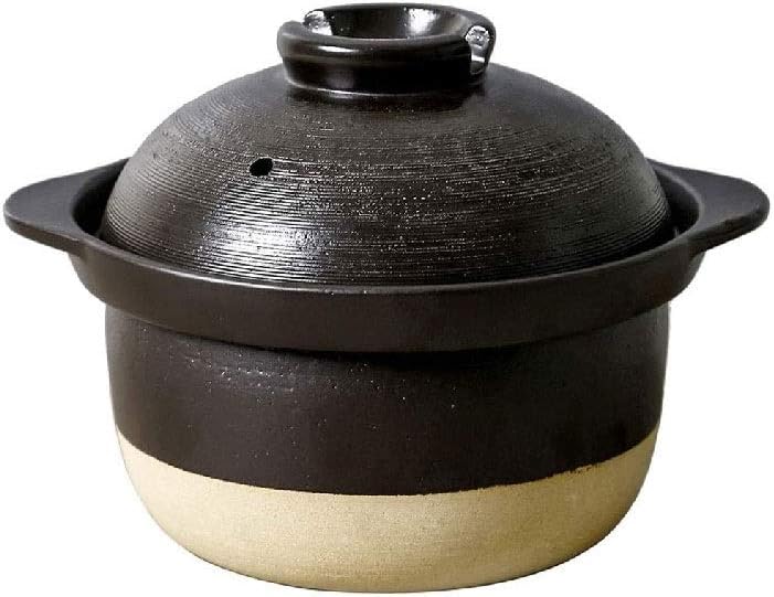Stone Rice Pot, Earthen Stockpot Ceramic Casserole Cooker Cookware Stove 19.5 * 27.5CM