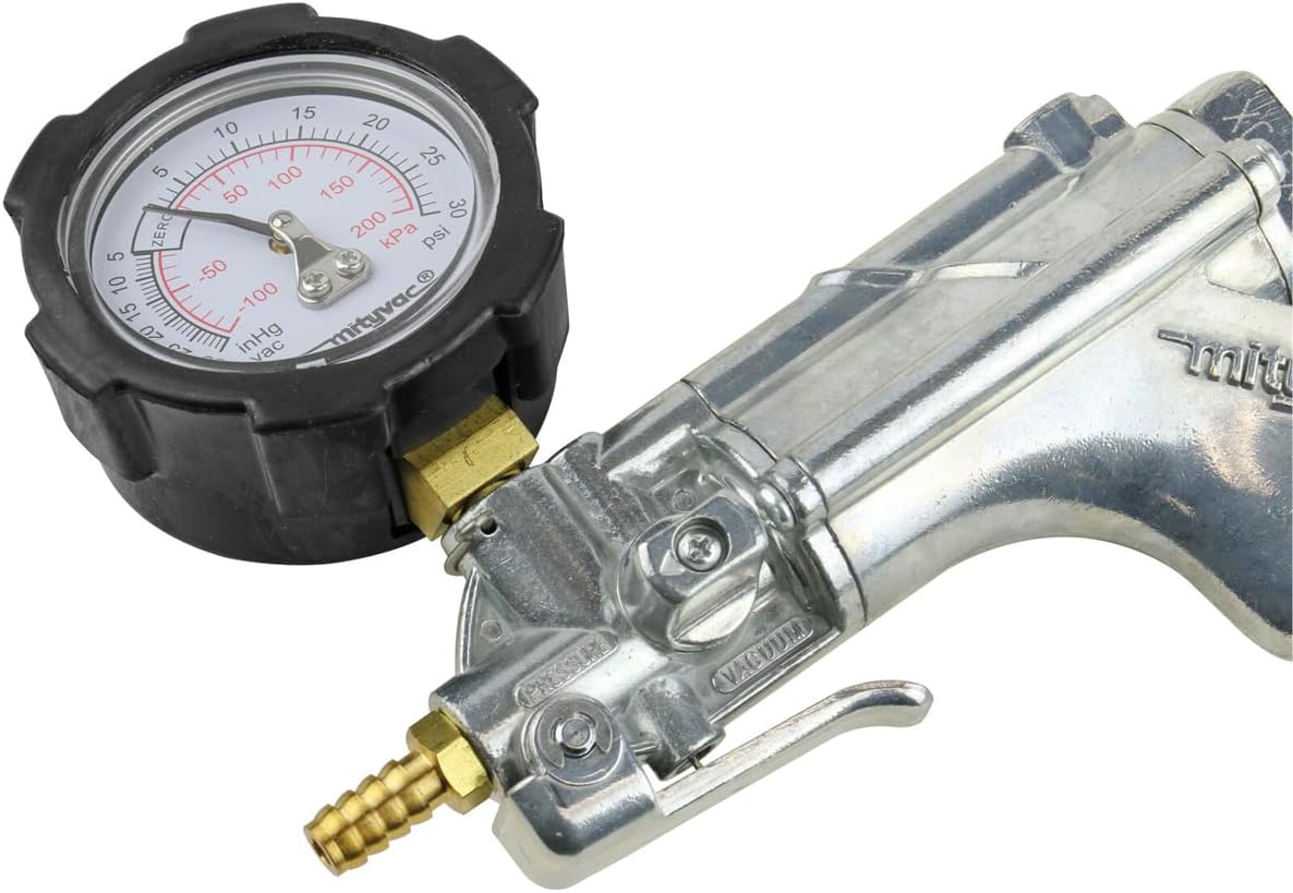 Mityvac MV8510 Silverline Elite Automotive Brake/Clutch Bleeding, Diesel Fuel Priming and Vacuum/Pressure Testing Hand Pump, Ergonomic Design, Zinc-aluminum Die Cast, Dual Converter, 2