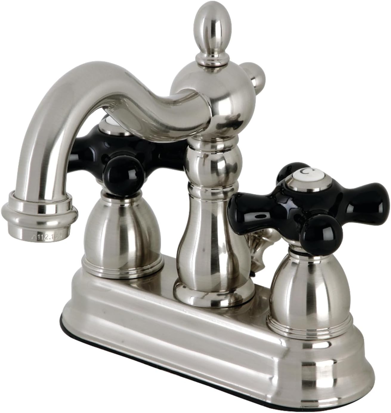 Kingston Brass KB1608PKX Duchess 4-Inch Centerset Bathroom Faucet, Brushed Nickel