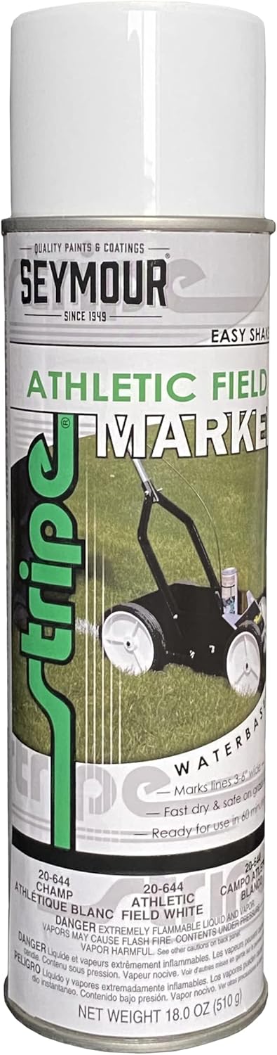 Seymour 12-Pack of 20 Oz Of Sycamore 20-644 White Stripe Water-Based Inverted Athletic Field Marker Spray Paint