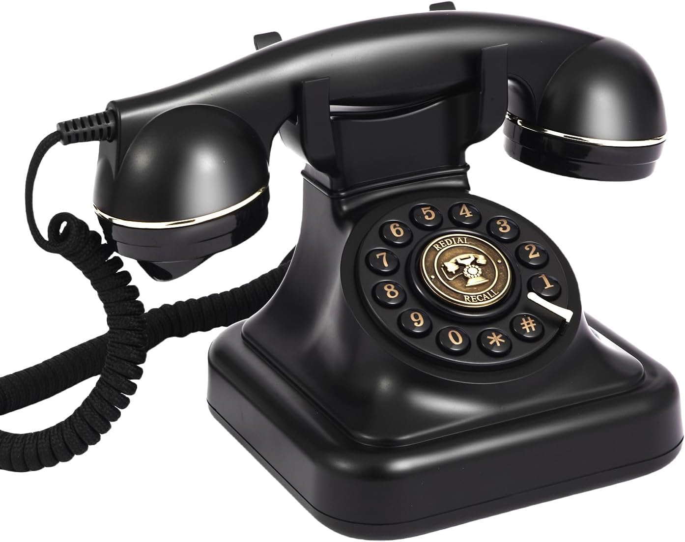 Audio Guest Book Wedding Phone,Customized Audio Guest Book Phone, Vintage Rotary Style Audio Message Voicemail for Graduation Retirement Party Birthdays Baby Shower Special Occasions(Black)