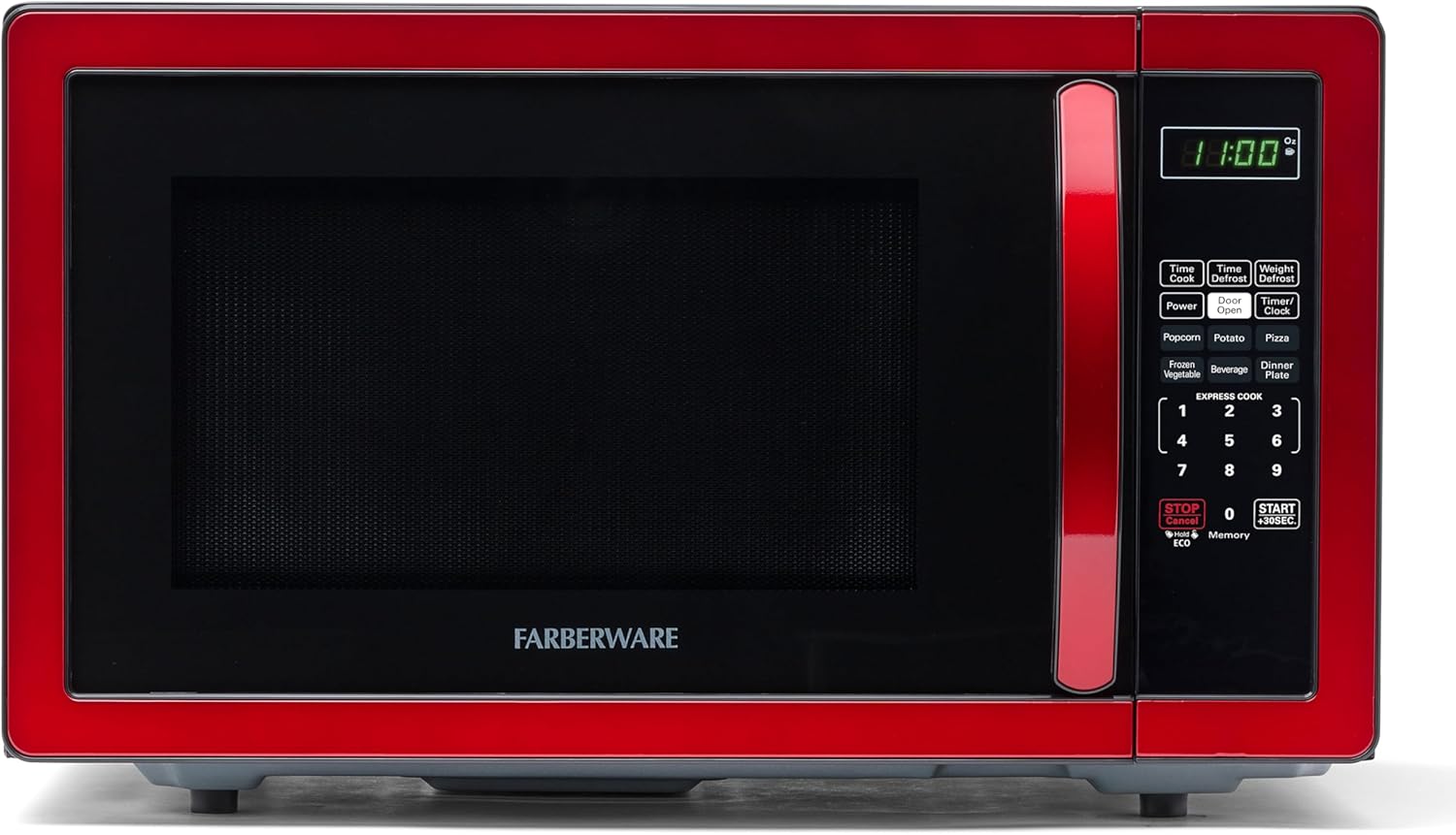Farberware 1.1 Cu. Ft. Countertop Microwave Oven, White Platinum