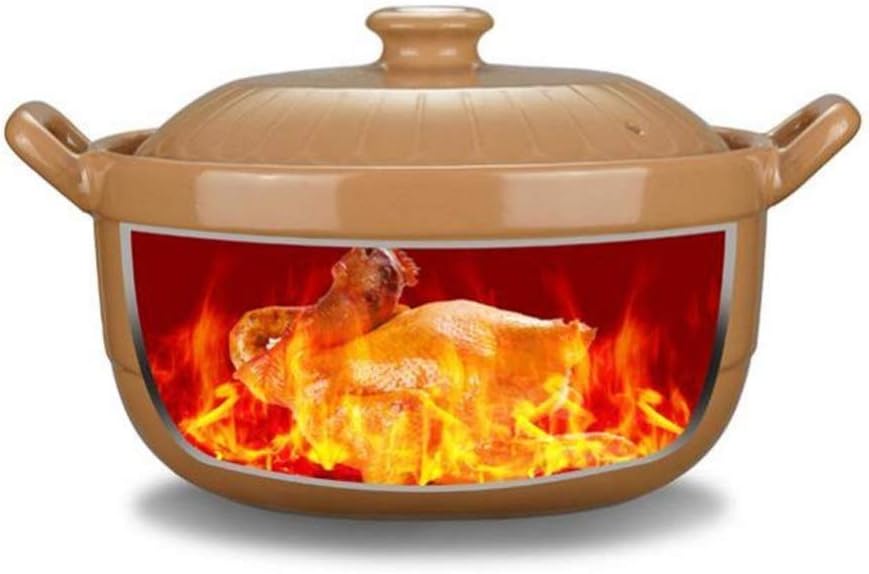 Household Kitchen Soup Pot High Temperature Opening Flame Ceramic Cooking Pot Steamer Casserole Multifunctional Cookware (Size : 4L)