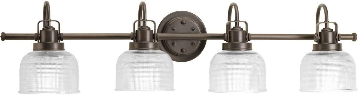 Archie Collection 3-Light Clear Double Prismatic Glass Coastal Bath Vanity Light Polished Chrome
