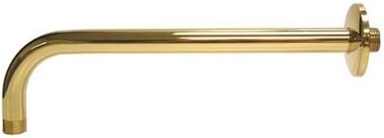 12 Inch Rain Drop Shower Arm - Polished Brass Finish