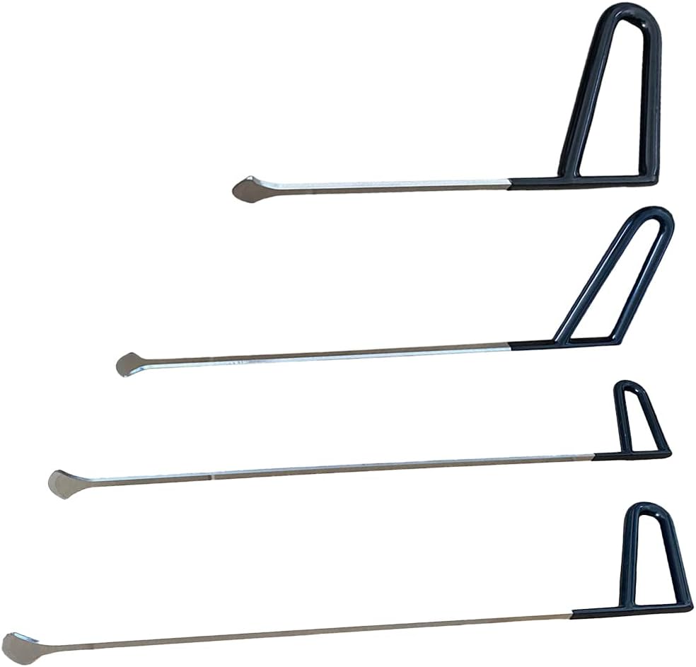 Paintless Dent Repair Rod Tool 4 Pcs Whale Tail Set,for Minor Dents, Door Dings and Hail Damage