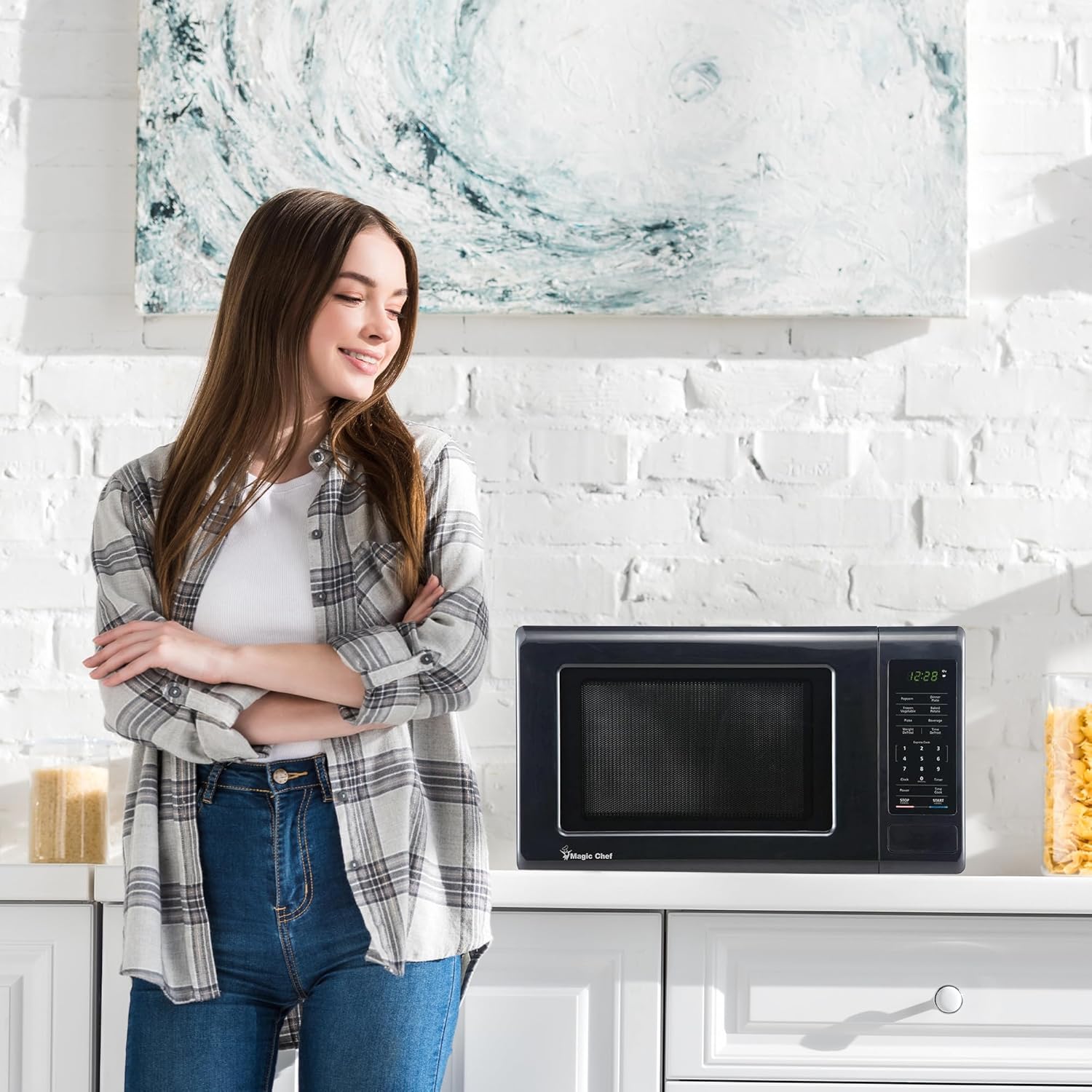 Magic Chef MC77MB Microwave, 0.7 cu ft, Black