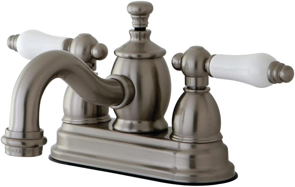 Kingston Brass KS7101PL English Country 4-Inch Centerset Bathroom Faucet with Brass Pop-Up, 6.38 x 3.63 x 2.38, Polished Chrome