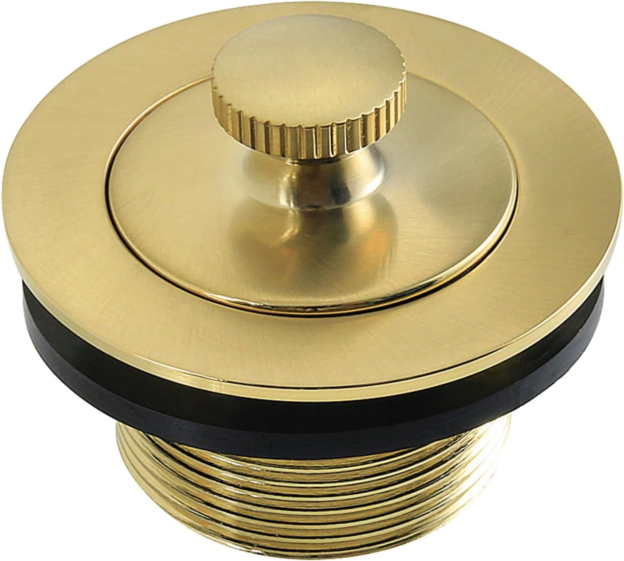 Kingston Brass DLT2087 1-1/2-Inch Brass Lift & Lock Bathtub Drain, Brushed Brass