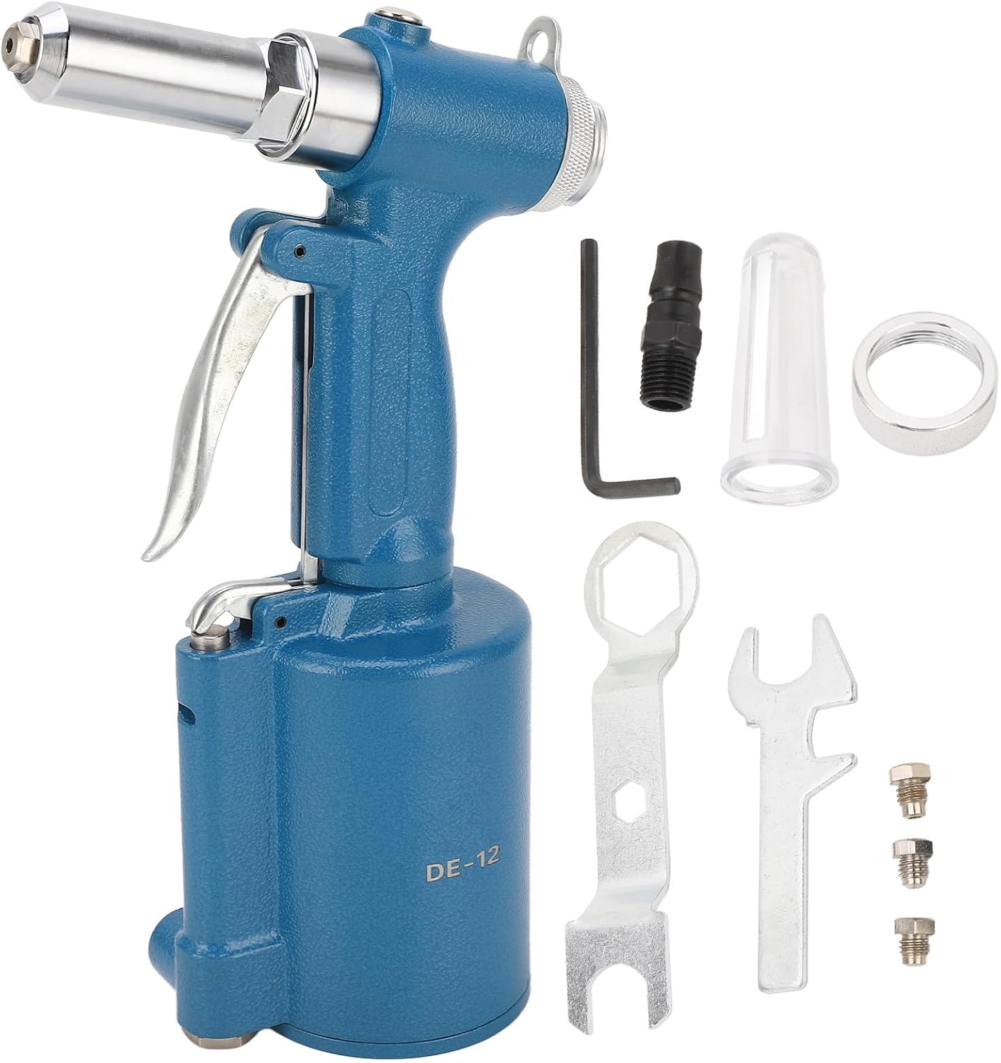 Pneumatic Rivet Gun Kit Air Hydraulic Riveter Industrial Automatic Heavy Duty Nut Tool Riveting Set
