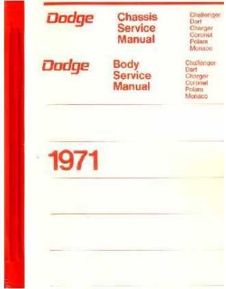 1971 Dodge Challenger Dart Shop Service Repair Manual Book Engine Drivetrain OEM