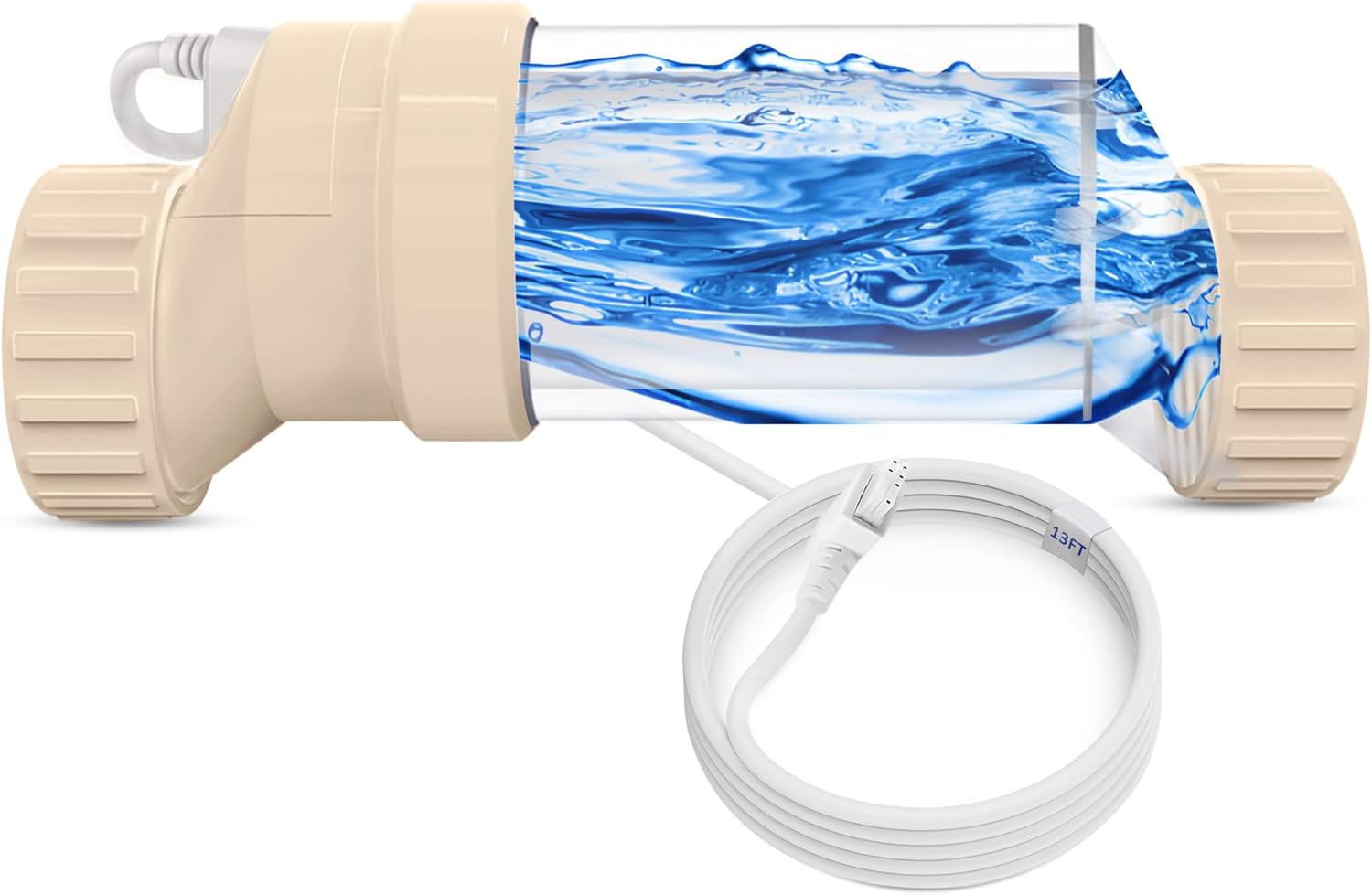 Salt Cell for Pool - Fits for Hayward Salt Cell T-15, up to 40,000 Gallon In-Ground Swimming Pools, Clear Case, 2-Year Warranty