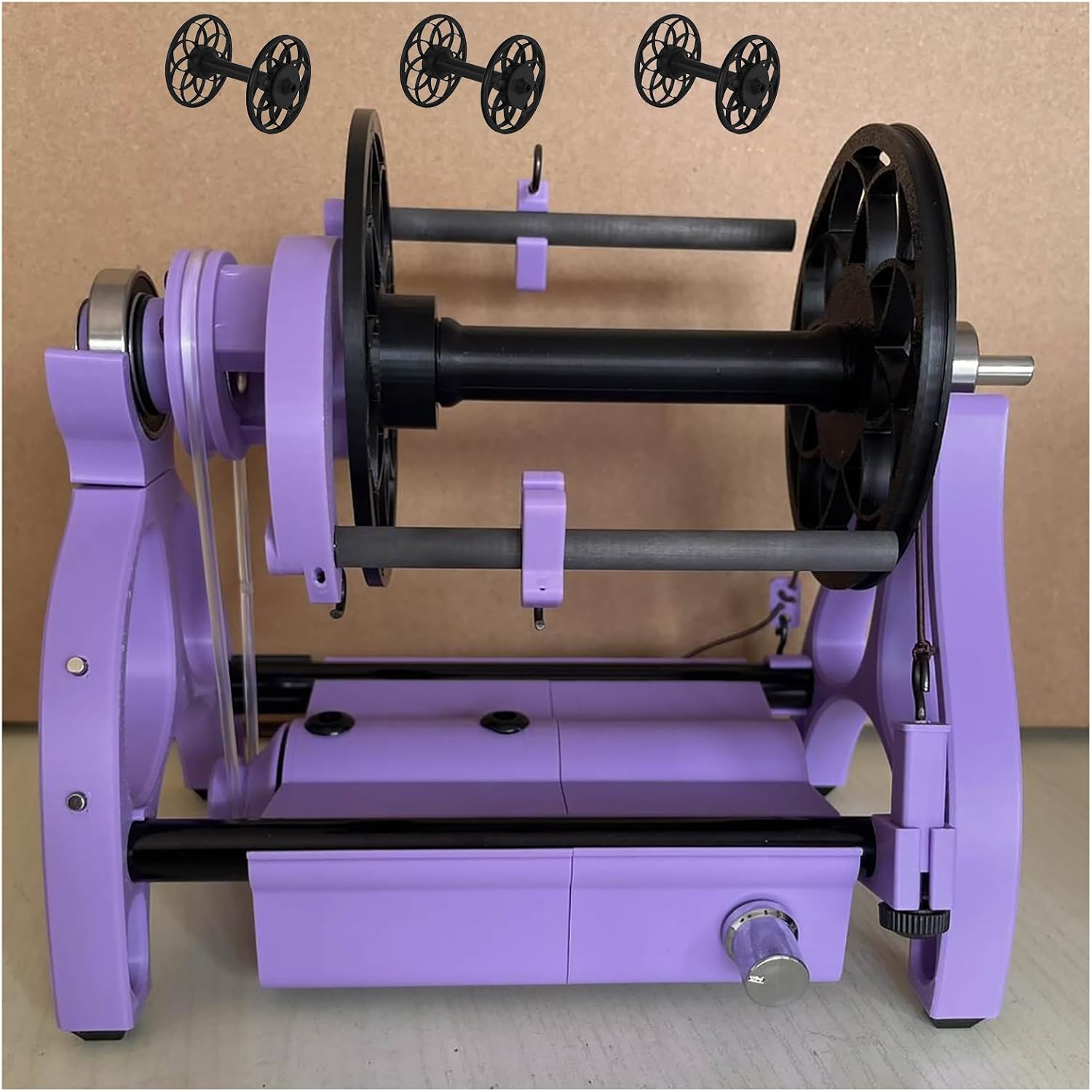 Household Electric Spinning Wheel, Professional Yarn Spinning Wheel Kit, Wool Spinning Fibre Spinning Wheel with Forward/Reverse Switching, 12V