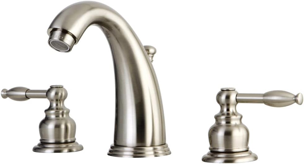 Kingston Brass GKB988KL Widespread Bathroom Faucet, Brushed Nickel