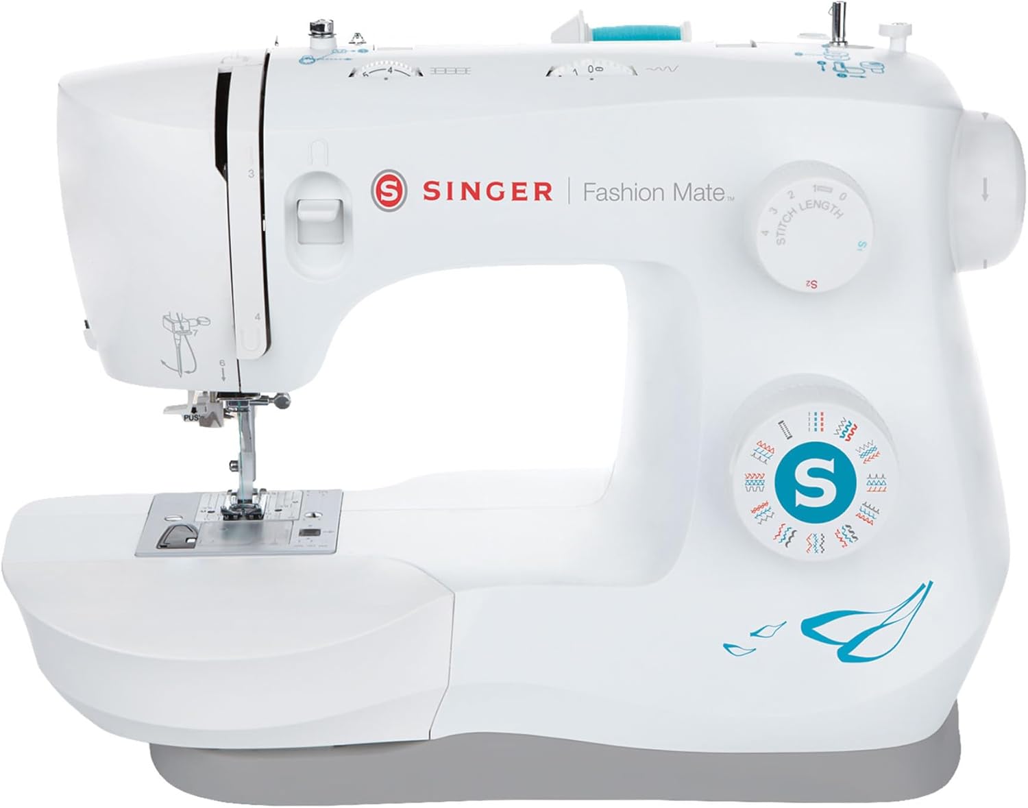 SINGER Fashion Mate™ 3342 Lightweight & Portable Sewing Machine with Accessory Kit | 32 Built-In Stitches, Free Arm, Full Metal frame, LED Light & 1-step Buttonhole | Great for Crafts & Mending