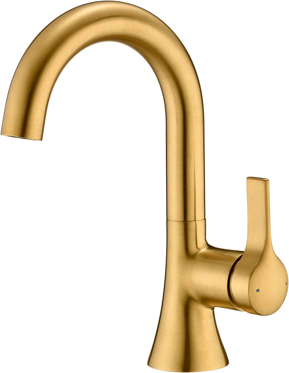 Luxier Reesley BSH11-SM Single Hole Single-Handle Bathroom Faucet with Drain in Matte Black