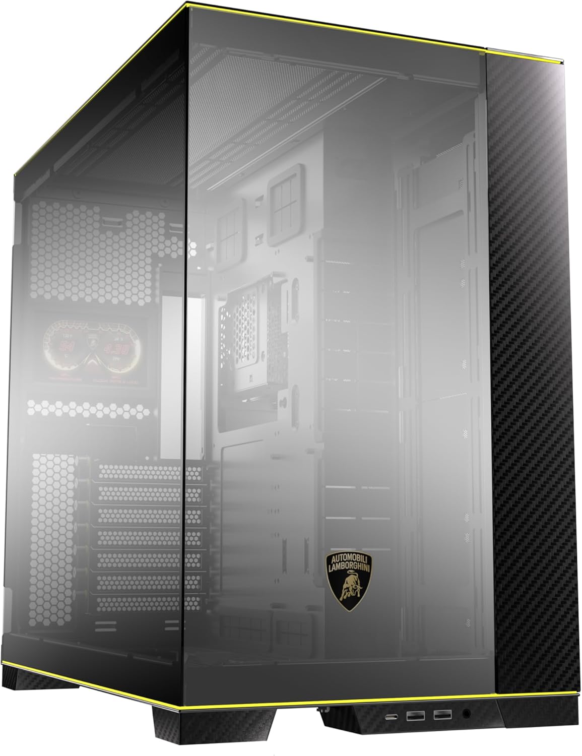 Lian Li O11D EVO RGB Automobili Lambo Edition PC-O11 Dynamic Carbon Fiber E-ATX Mid Tower Gaming PC Case (Black) O11DERGBL